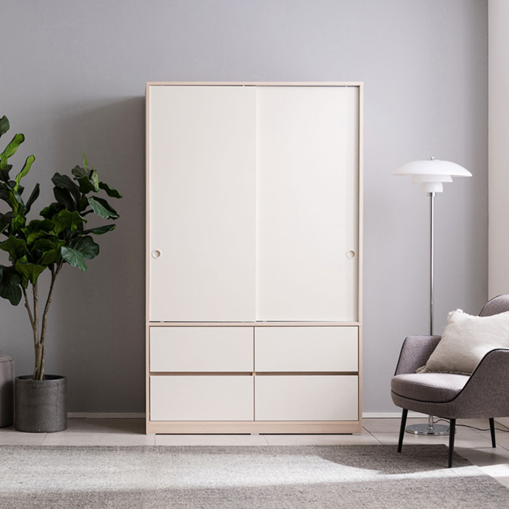 장인가구 크라운 빅 1200 서랍형 슬라이딩옷장 - 상품 이미지