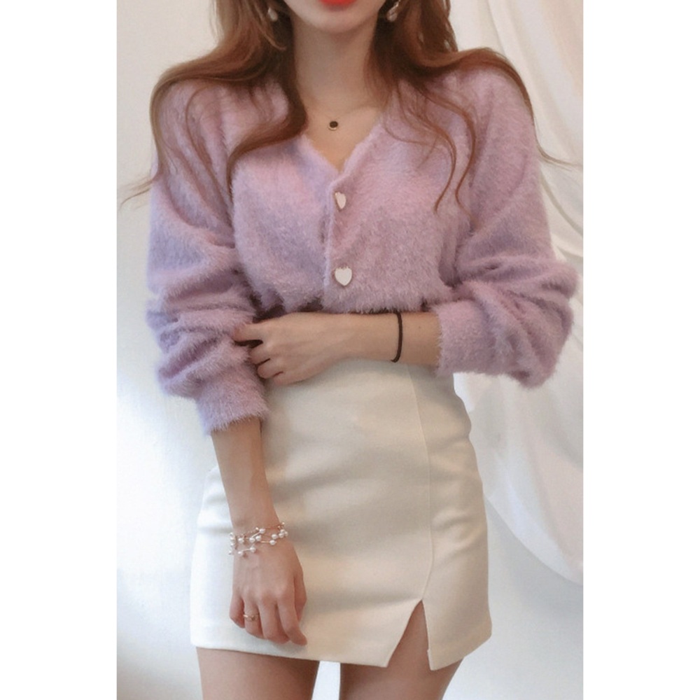 설현 분홍색 가디건 나 혼자 산다 532화 옷 정보 하트 단추 이미지 2