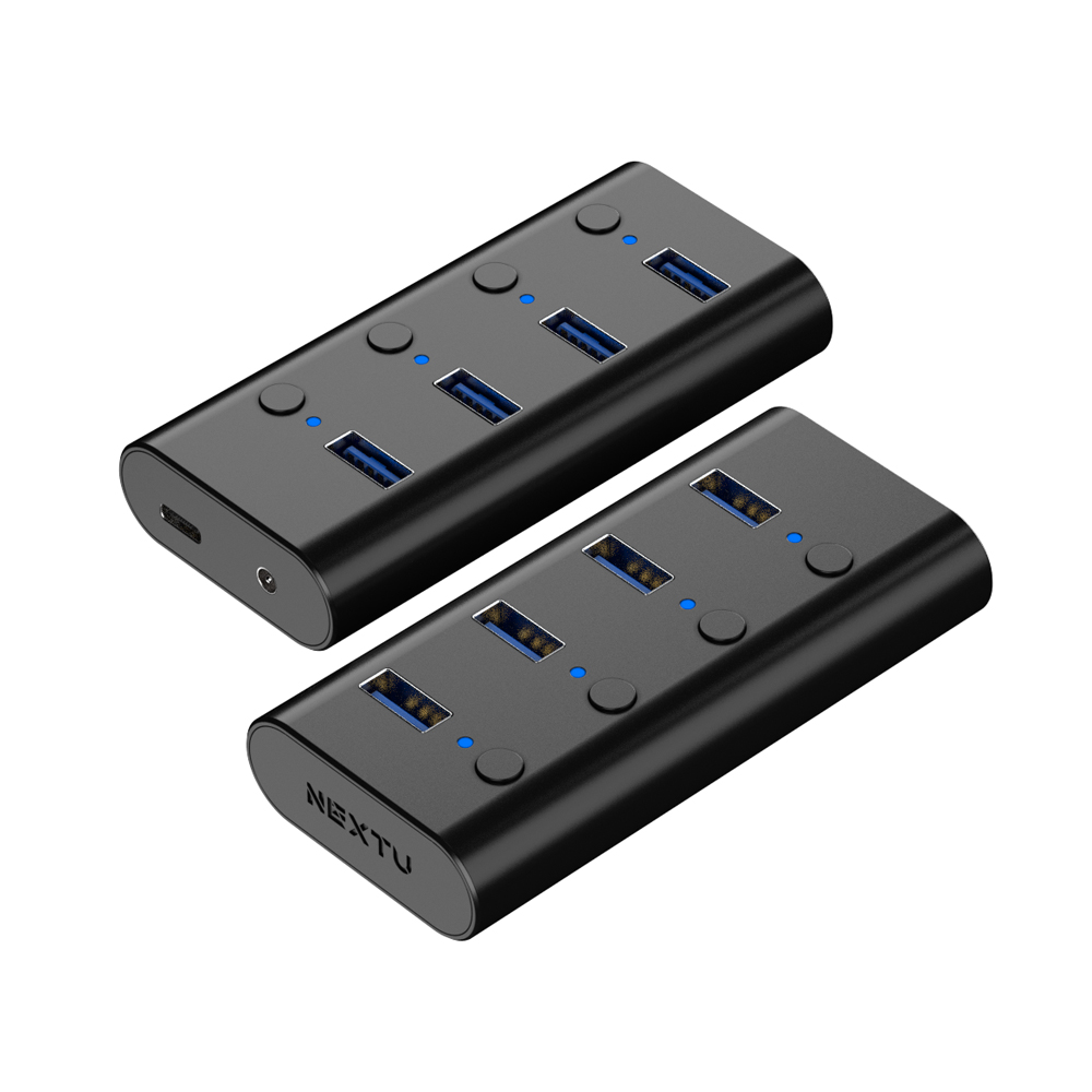 유이리 C타입 개별스위치 4포트 멀티포트 유전원 USB허브