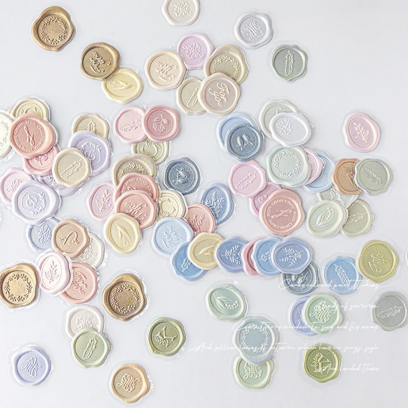 실링 왁스 스티커 유리알 핑크 청첩장 봉투 꾸미기 다꾸 웨딩 봉인 스탬프 만들기 - 상세 이미지 4
