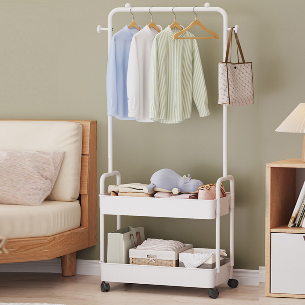 아이방행거 트롤리행거 이동식 선반형 자취방행거