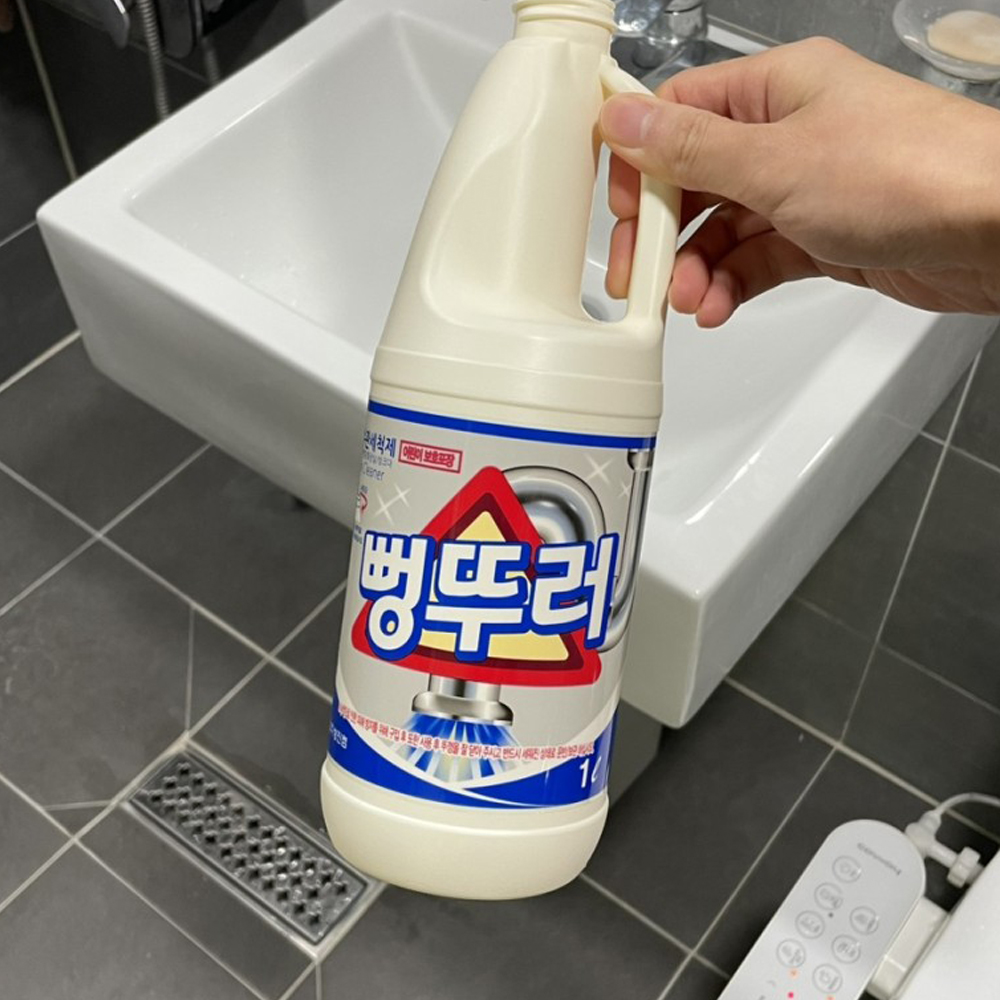 뚫어뻥 액체 배수구 클리너 싱크대 배수구 청소 하수구 뚜러뻥 세정제 냄새 제거제 제품 이미지