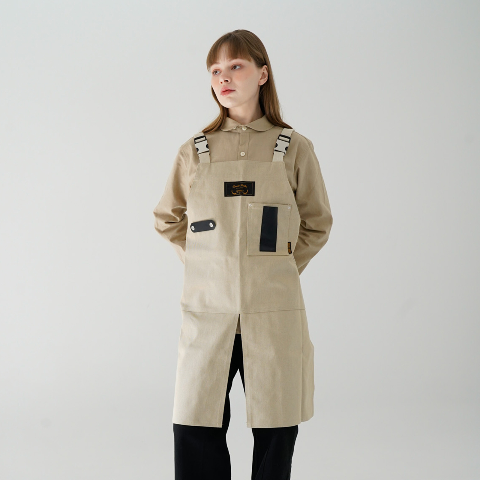 몬타나 피넛 칸데오레더 공방 미용실 카페 미용사 바리스타 앞치마 가죽 앞치마