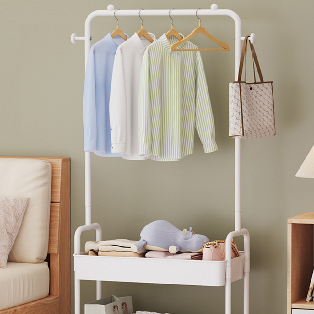 아이방행거 이동식 트롤리 선반형 자취방행거