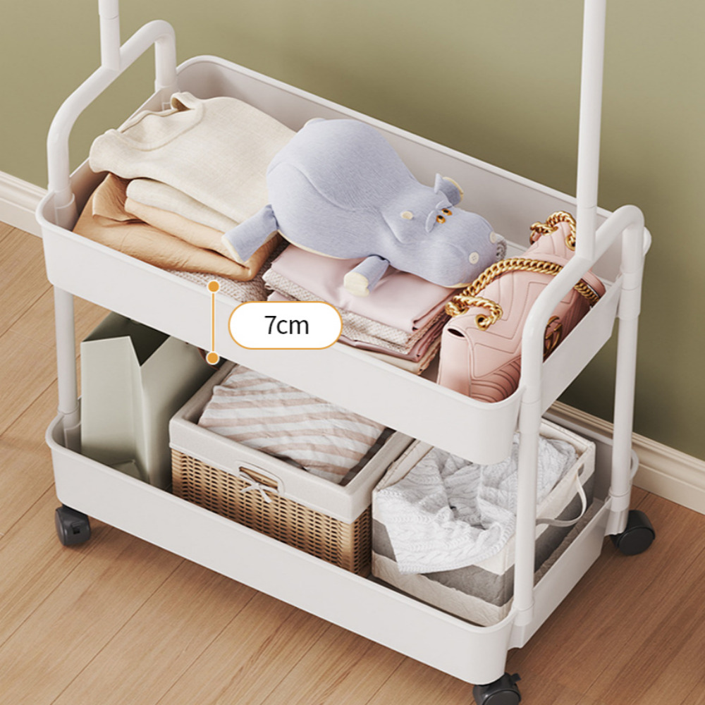 아이방행거 이동식 트롤리 선반형 자취방행거