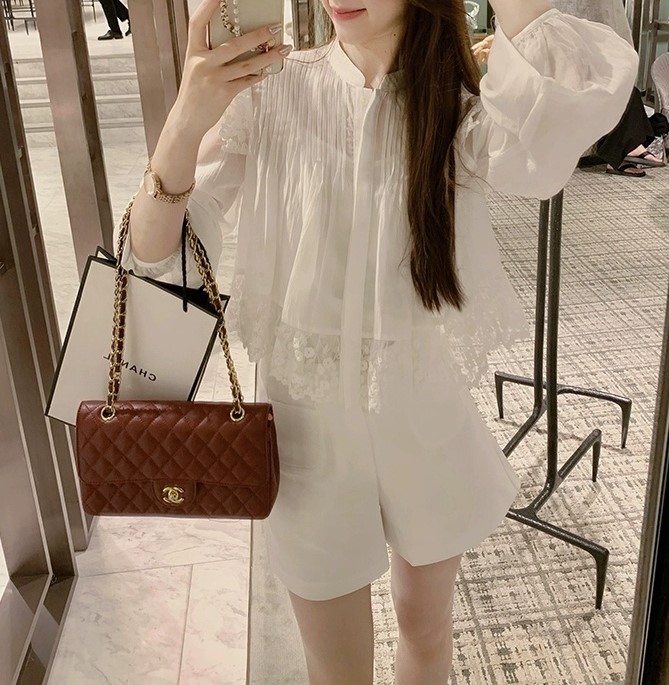 여자여자몰 내츄럴 자수망사 양프릴 핀턱 코튼블라우스 a라인 긴팔블라우스 봄부터여름까지 이미지 2