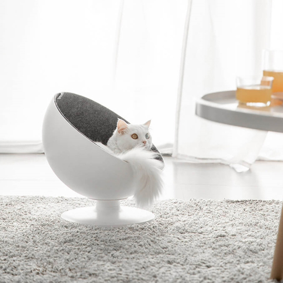 퓨리테일 고양이 강아지 회전 체어하우스