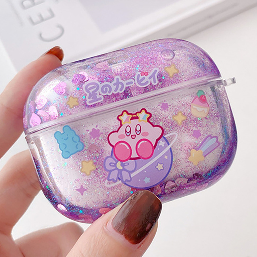 에어팟 4세대 케이스 캐릭터 별의커비 글리터