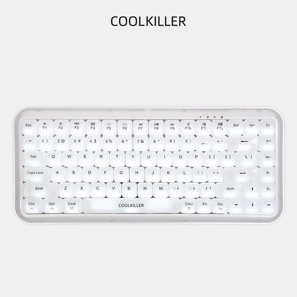 쿨킬러 키보드 coolkiller balloon 84 투명 핫스왑 유선 무선 기계식 키보드 - 상품 이미지