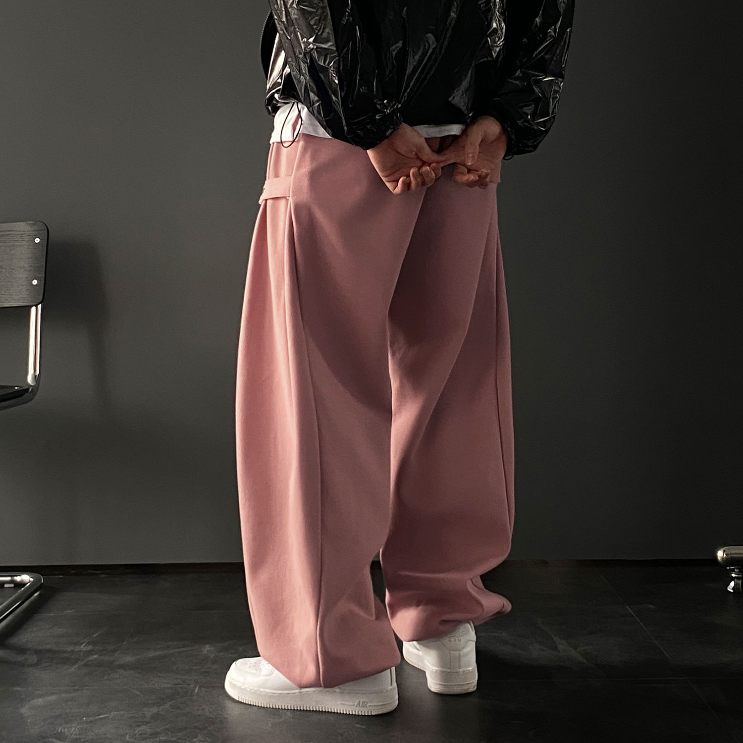 남자와이드팬츠 원턱팬츠 벌룬팬츠 통큰바지 - 상세 이미지 3