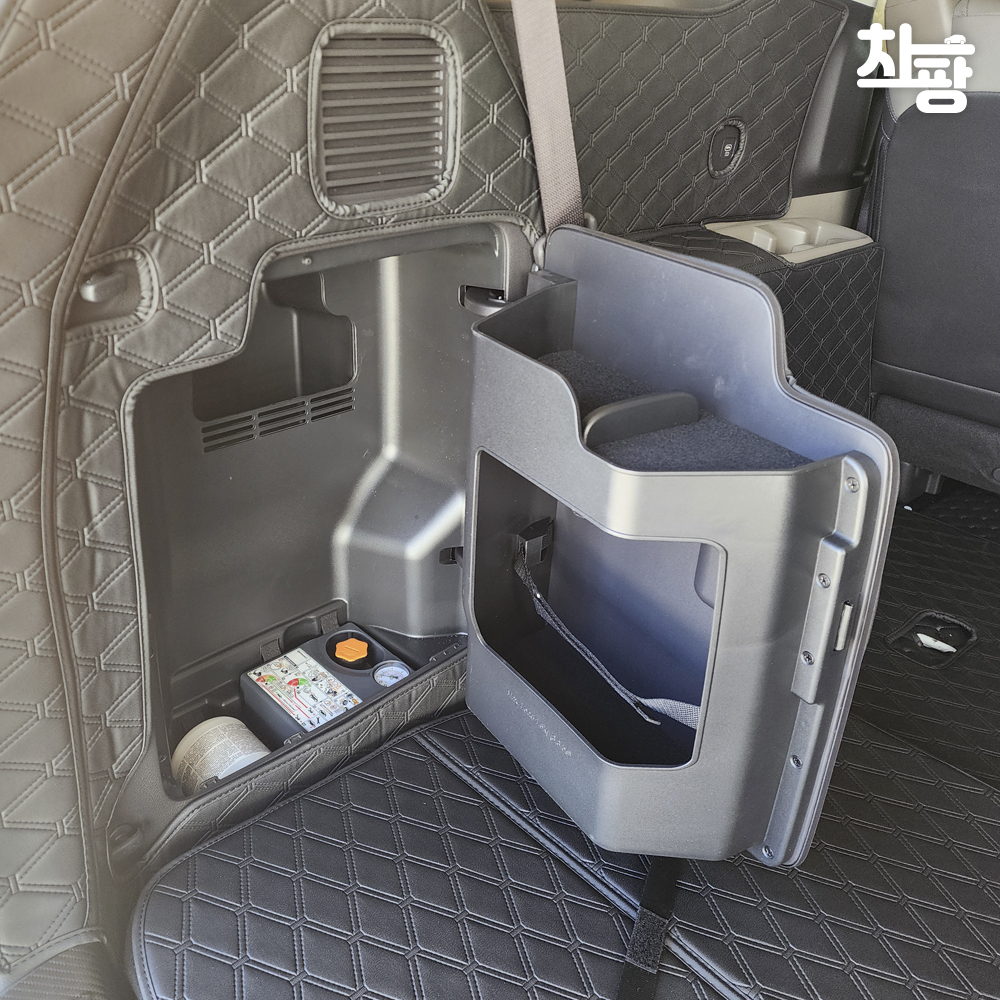 차팡 트렁크매트 기아 카니발 KA4 7인승 스피커 유(페리호환)/아웃도어 호환X 차박매트 풀커버 - 상세 이미지 3