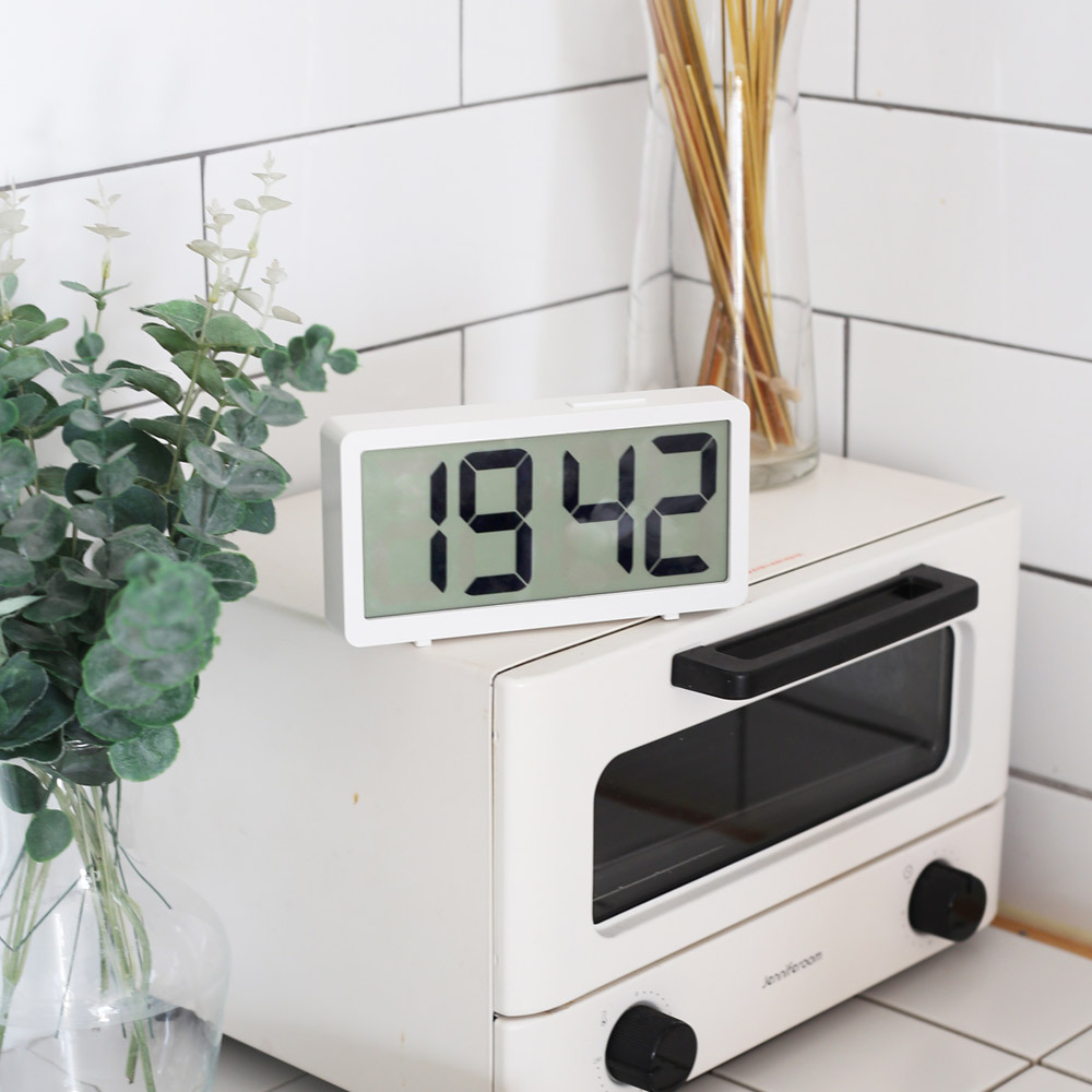 코비 빅사이즈 LCD 인테리어 알람시계 AL-D17S 스누즈 학생선물 이미지 8