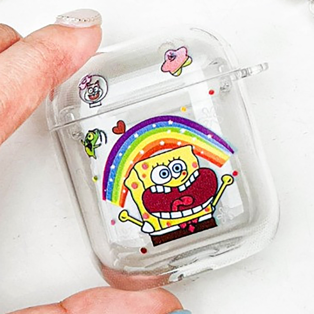 캐릭터 에어팟 3세대 케이스 아이팟 무지개 스폰지밥
