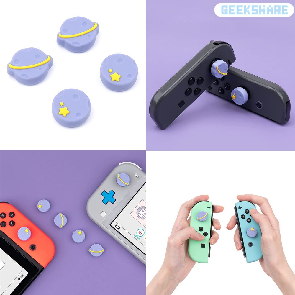닌텐도 스위치 조이콘 스틱커버 키 캡 긱쉐어 흰강아지곰 OLED 라이트 호환 - 상세 이미지 4