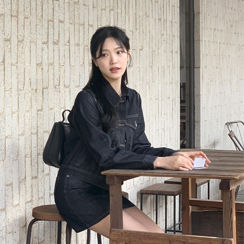 (이염방지논페이드) 베딧 스티치 생지 데님 청자켓 jk2795 이미지 2