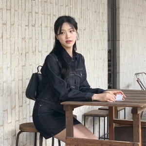 (이염방지논페이드) 베딧 스티치 생지 데님 청자켓 jk2795 착용 후기 | 사이즈/핏 총정리 - 상품 이미지 2
