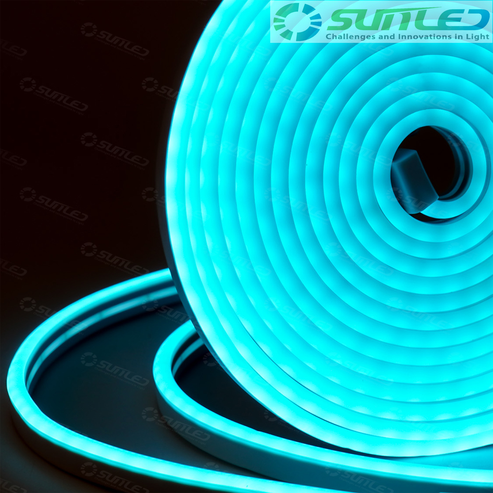 네온 LED바 5m롤 튜브 스트립 아이스블루 12V 24V 면발광 줄조명 플렉시블 식빵등
