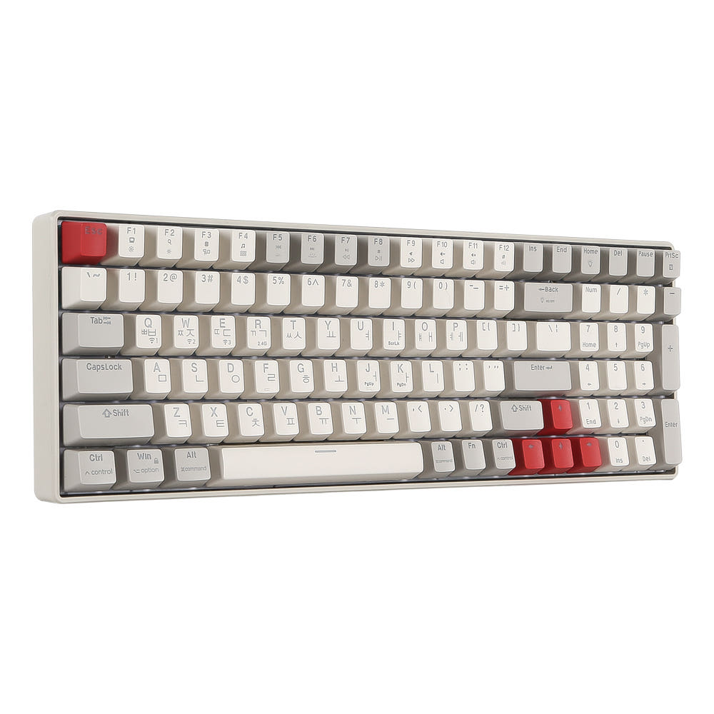 지클릭커 레트로 레드 SPK100 저소음 무선 블루투스 기계식 키보드