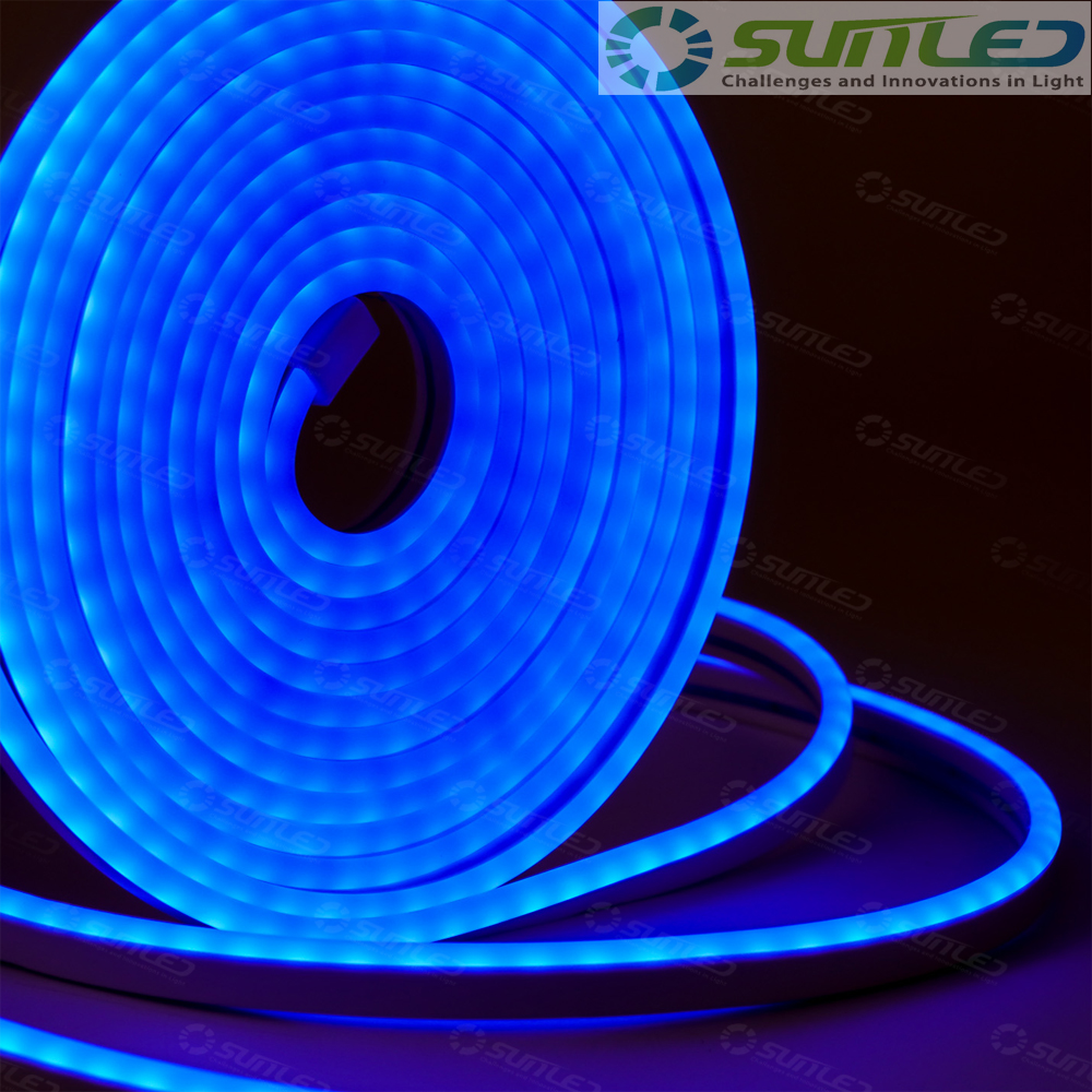 네온 LED바 5m롤 튜브 스트립 블루 12V 24V 면발광 줄조명 플렉시블 DIY 식빵등