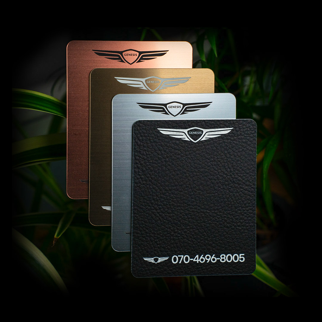 제네시스 주차번호판 차대번호 메탈릭 아크릴 G80 G90 GV60 GV70 각인 이미지 3