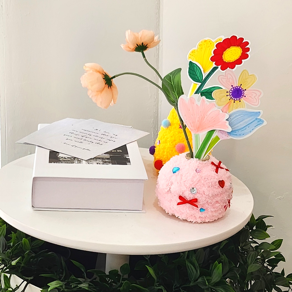 봄 만들기 모루 종이 꽃 화분 DIY 키트 - 상세 이미지 4