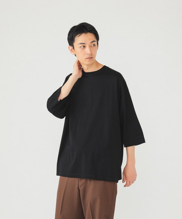 BEAMS 빔스 실켓 크루넥 8부 소매 티셔츠 (3color) 이미지 2
