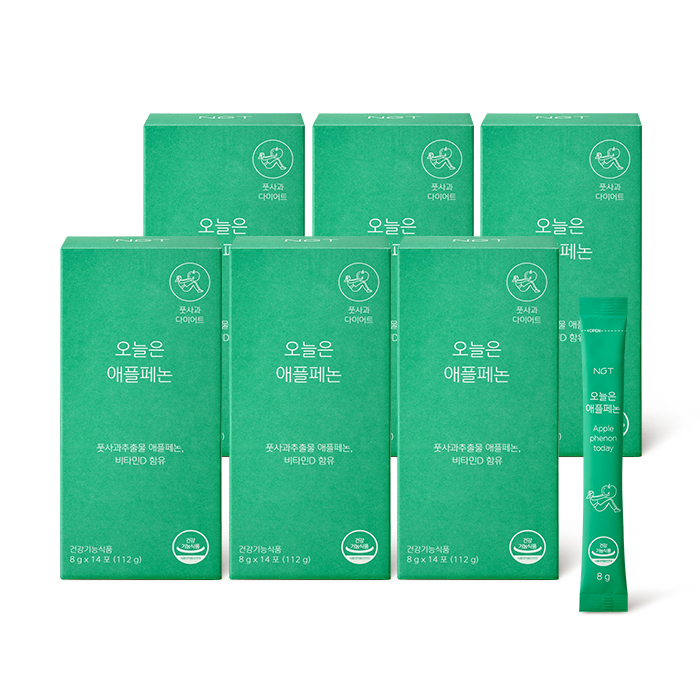 NGT 네츄럴굿띵스 오늘은 애플페논 풋사과 단기 다이어트 체지방감소 14포, 6개 제품 이미지