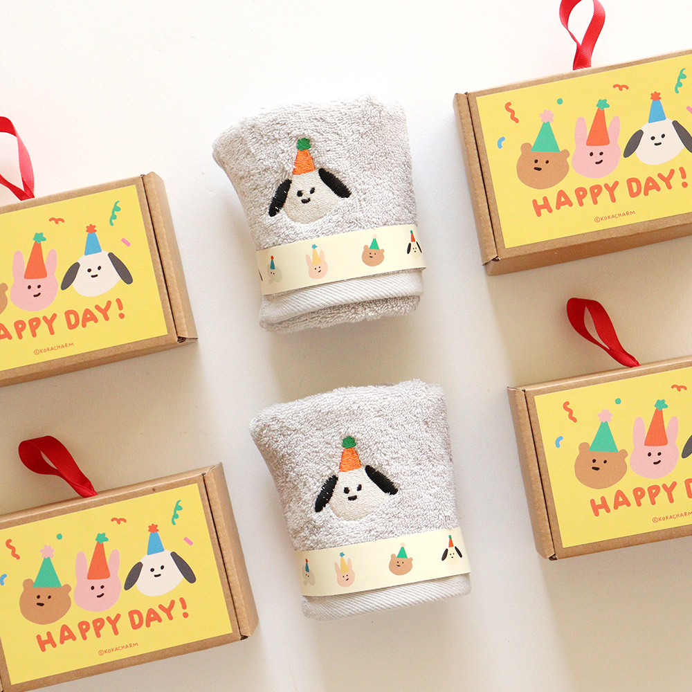 어린이집답례품 생일선물 손잡이 고리수건 구디백