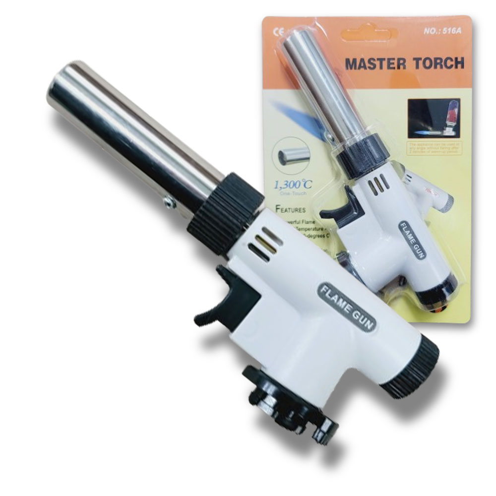 원터치 가스토치 고급형 화력조절 불꽃조절 액화현상방지 착화용 점화용 - 상품 이미지
