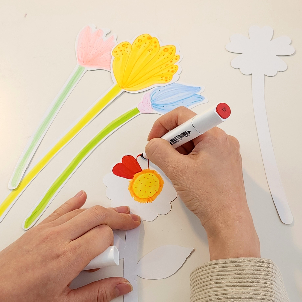 봄 만들기 모루 종이 꽃 화분 DIY 키트 - 상세 이미지 5