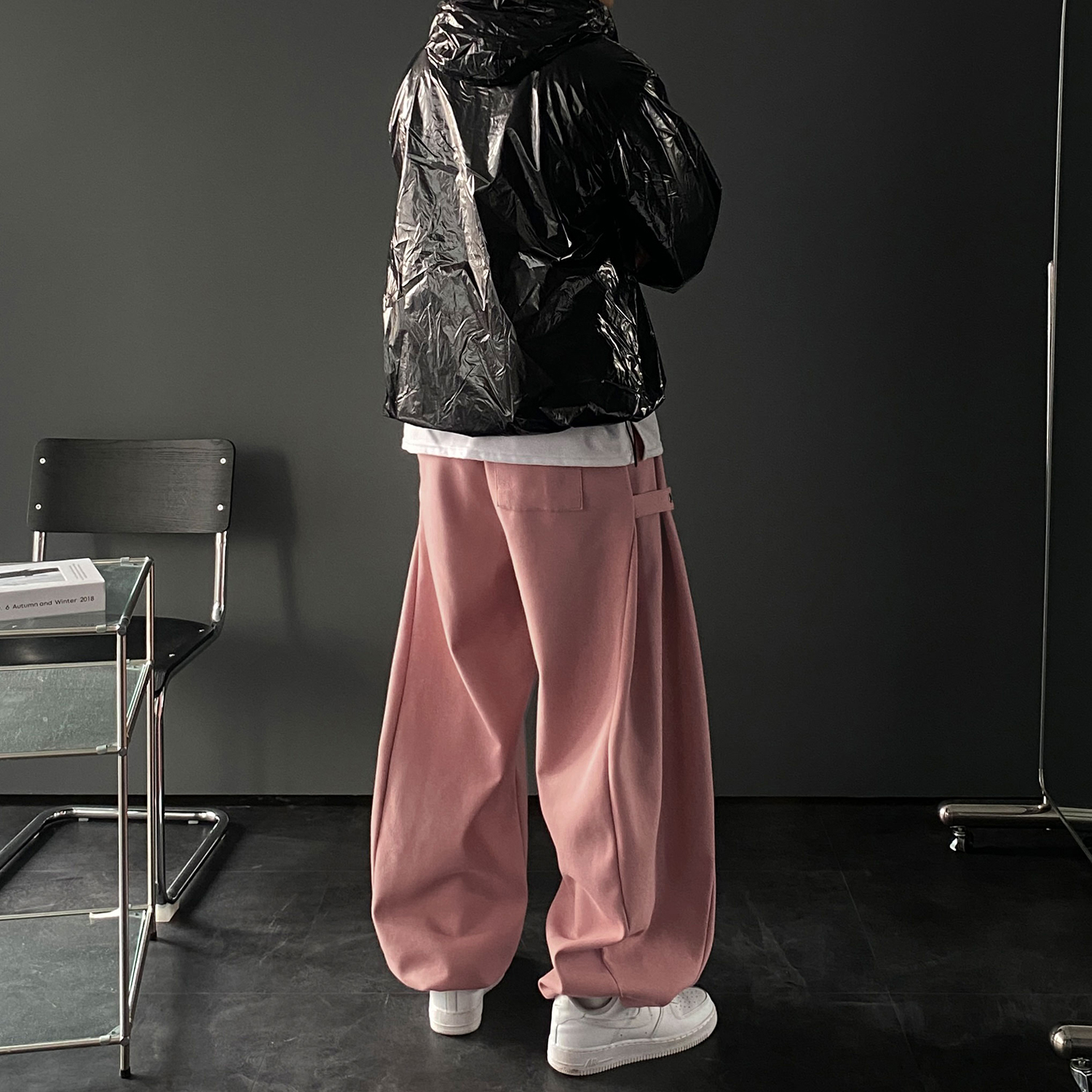 남자와이드팬츠 원턱팬츠 벌룬팬츠 통큰바지 - 상세 이미지 4