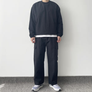 가을 나일론 카고팬츠 남자와이드팬츠 벌룬 밴딩 바스락 자체제작 착용 후기 | 사이즈/핏 총정리 - 상품 이미지 2