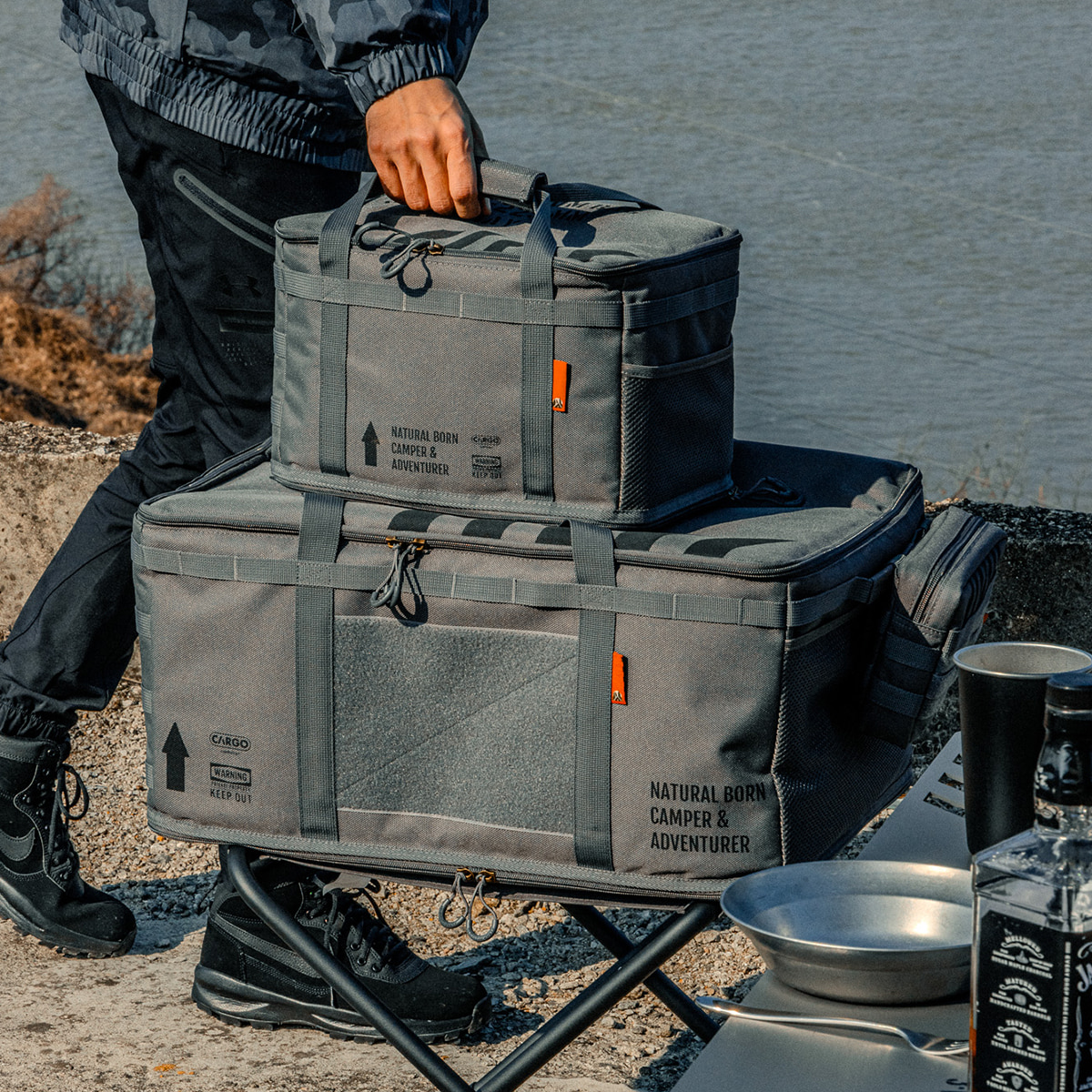 카고컨테이너 캠핑가방 커스텀백 L 멀티백 52L 수납 용품 옷 침낭 이불 대형 대용량