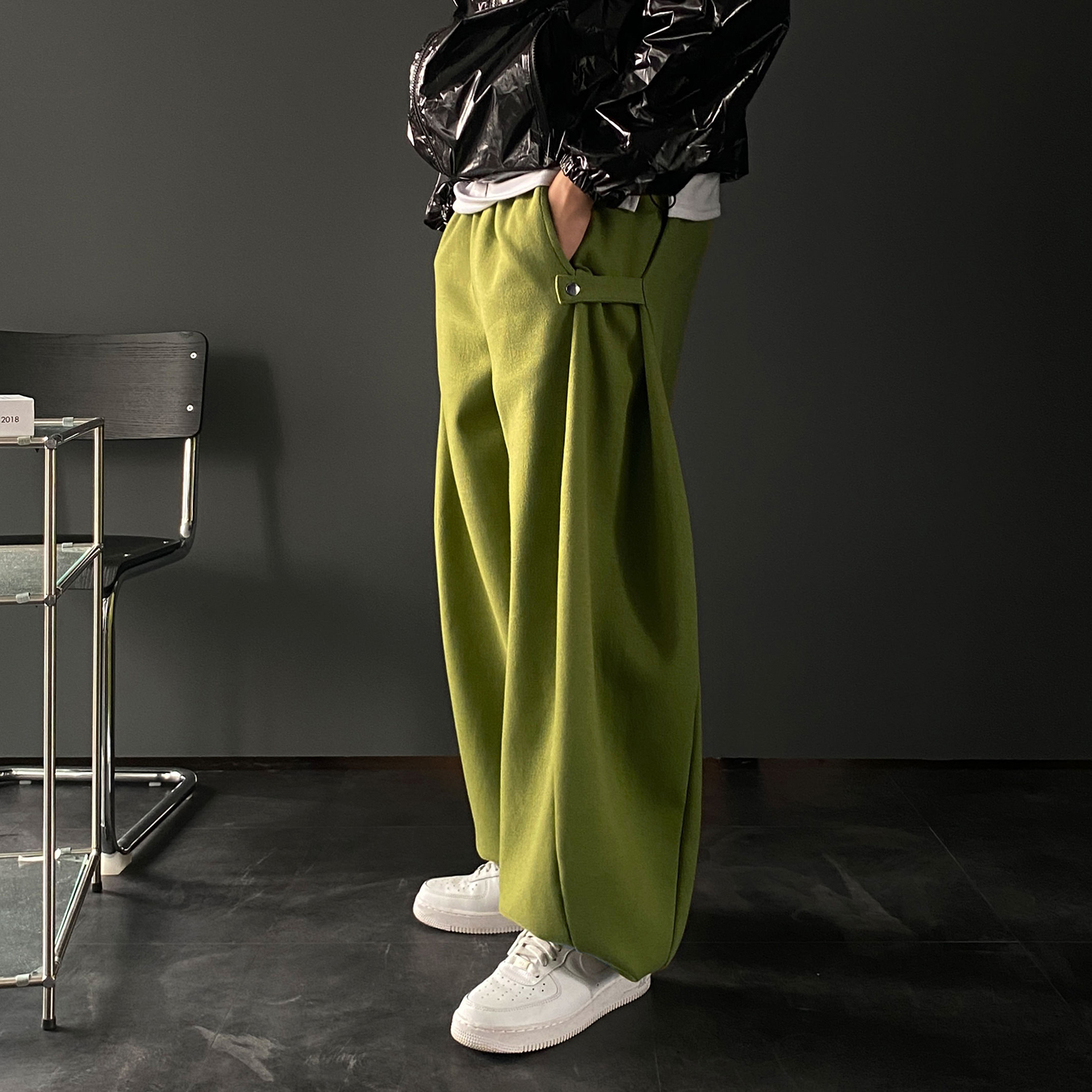 남자와이드팬츠 원턱팬츠 벌룬팬츠 통큰바지 - 상세 이미지 5