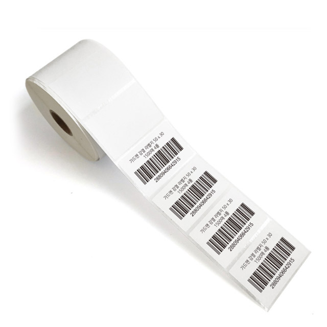 감열라벨 유포 롤라벨 바코드라벨 스티커 라벨지 50 x 30 1500장 - 상품 이미지