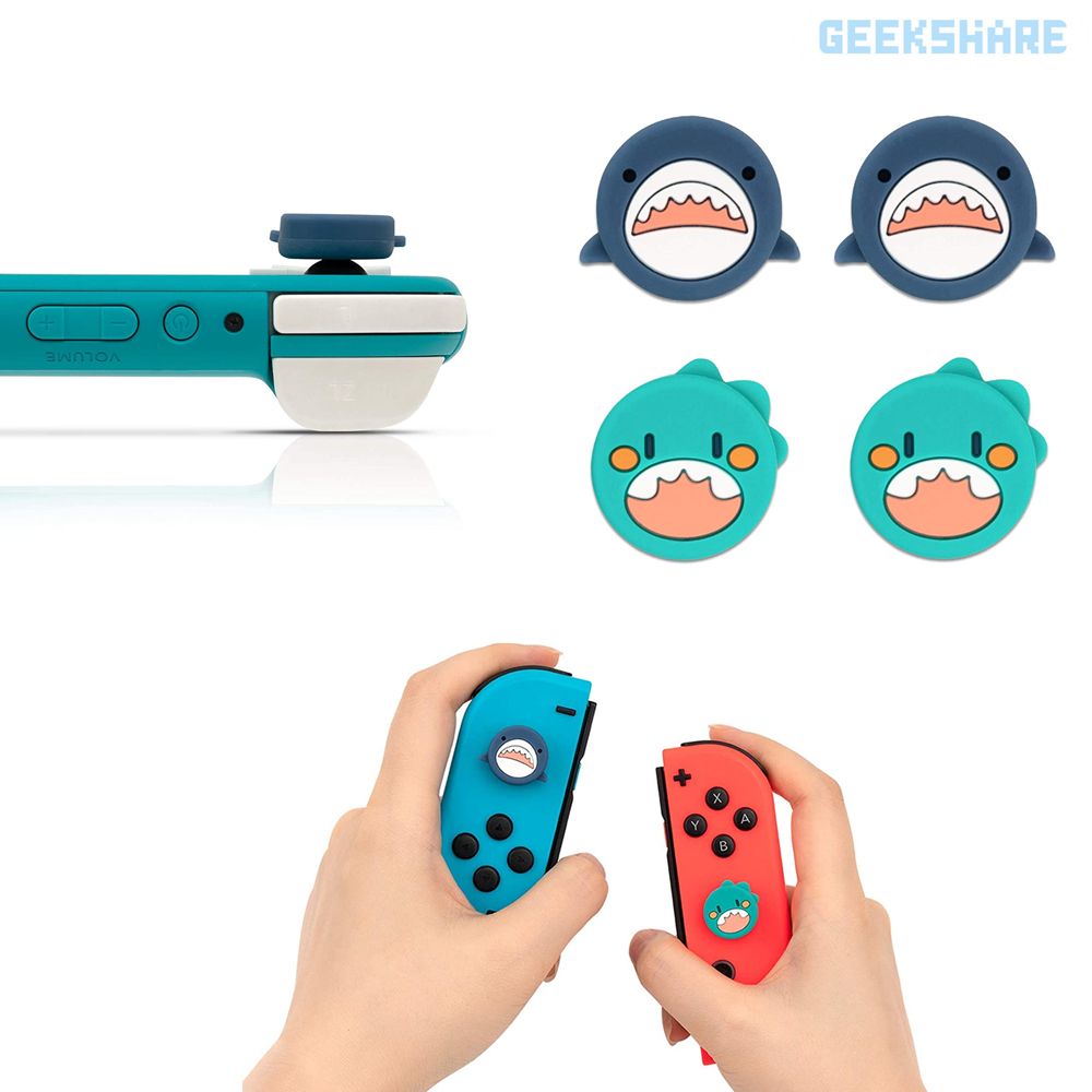 닌텐도 스위치 조이콘 스틱커버 키 캡 긱쉐어 흰강아지곰 OLED 라이트 호환 - 상세 이미지 5
