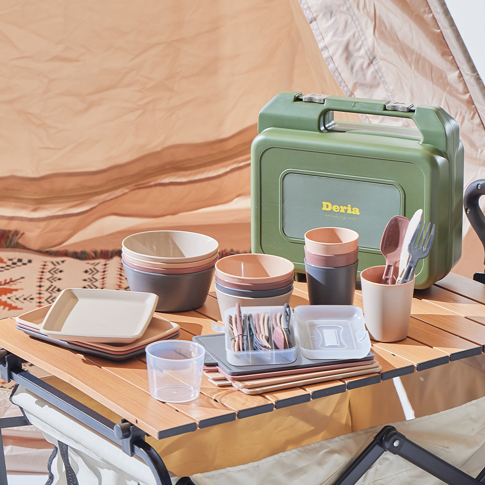 캠핑식기세트 4인 컴팩트 30P 풀구성 전용케리어 드리아 피크닉세트 씨밀렉스