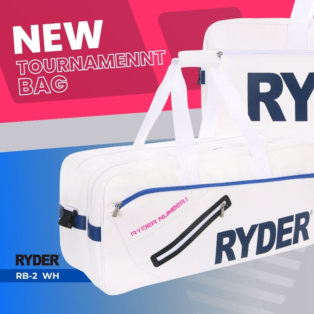 라이더 RYDER 배드민턴가방 2024RB-2 2단가방 WH 화이트 테니스 탁구 스포츠가방 라켓백 - 상품 이미지