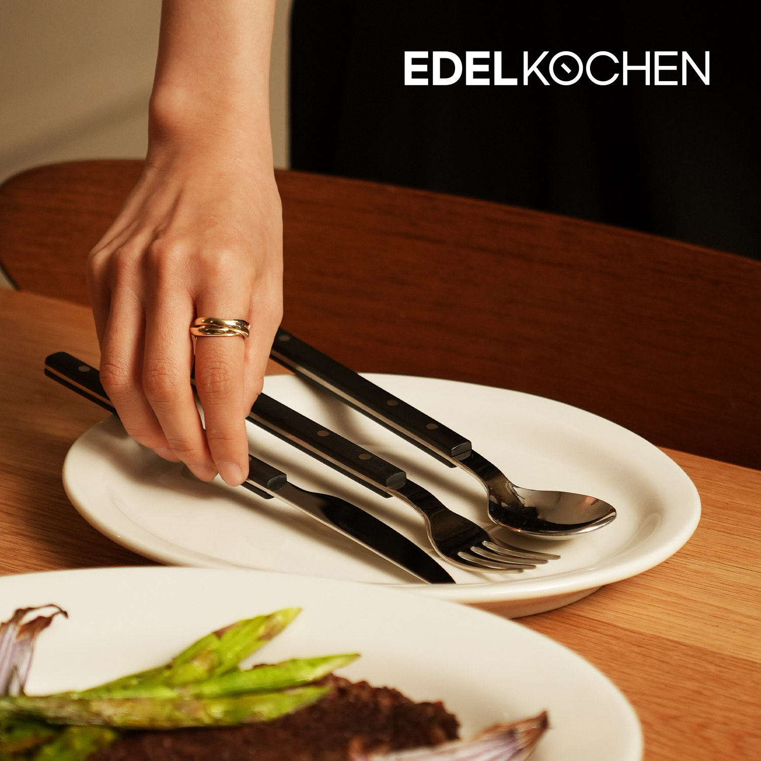 에델코첸 모스 커트러리 디너 세트 포크 나이프 수저