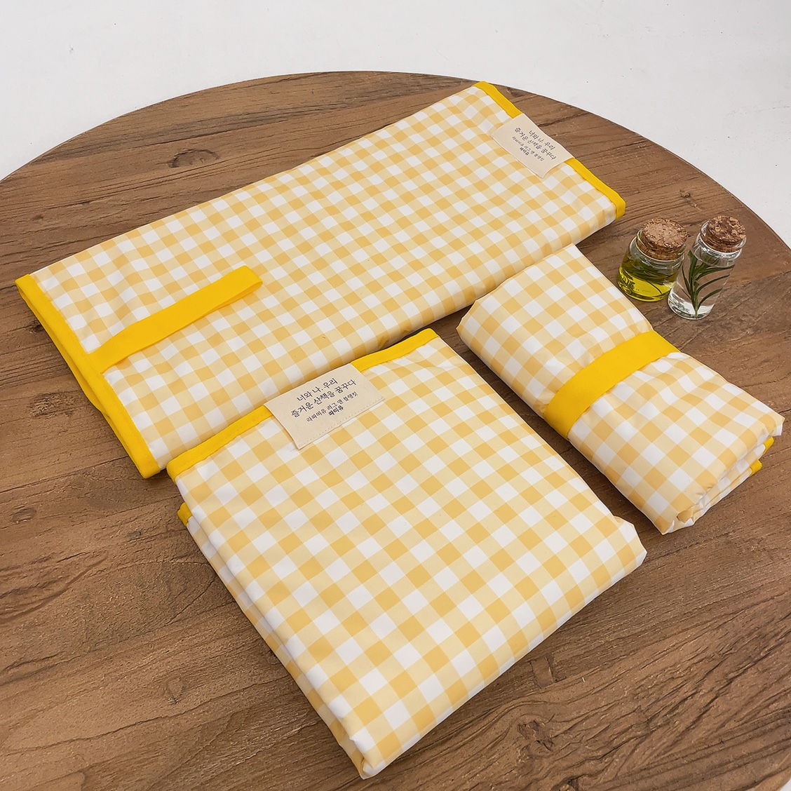 라파미유 강아지 산책매트 방수매트 양면 휴대용 Yellow, M - 상세 이미지 2