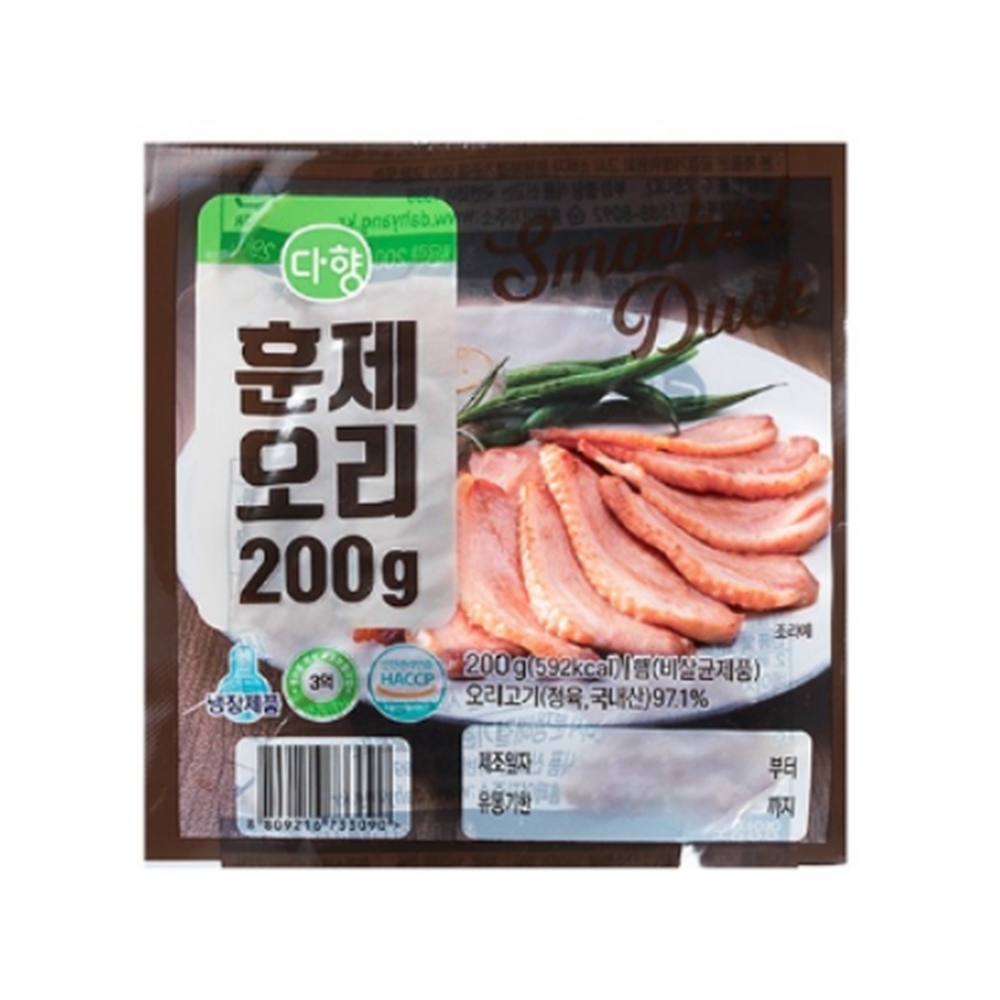 다향오리 훈제오리 200g 6팩 : 꿀득몰