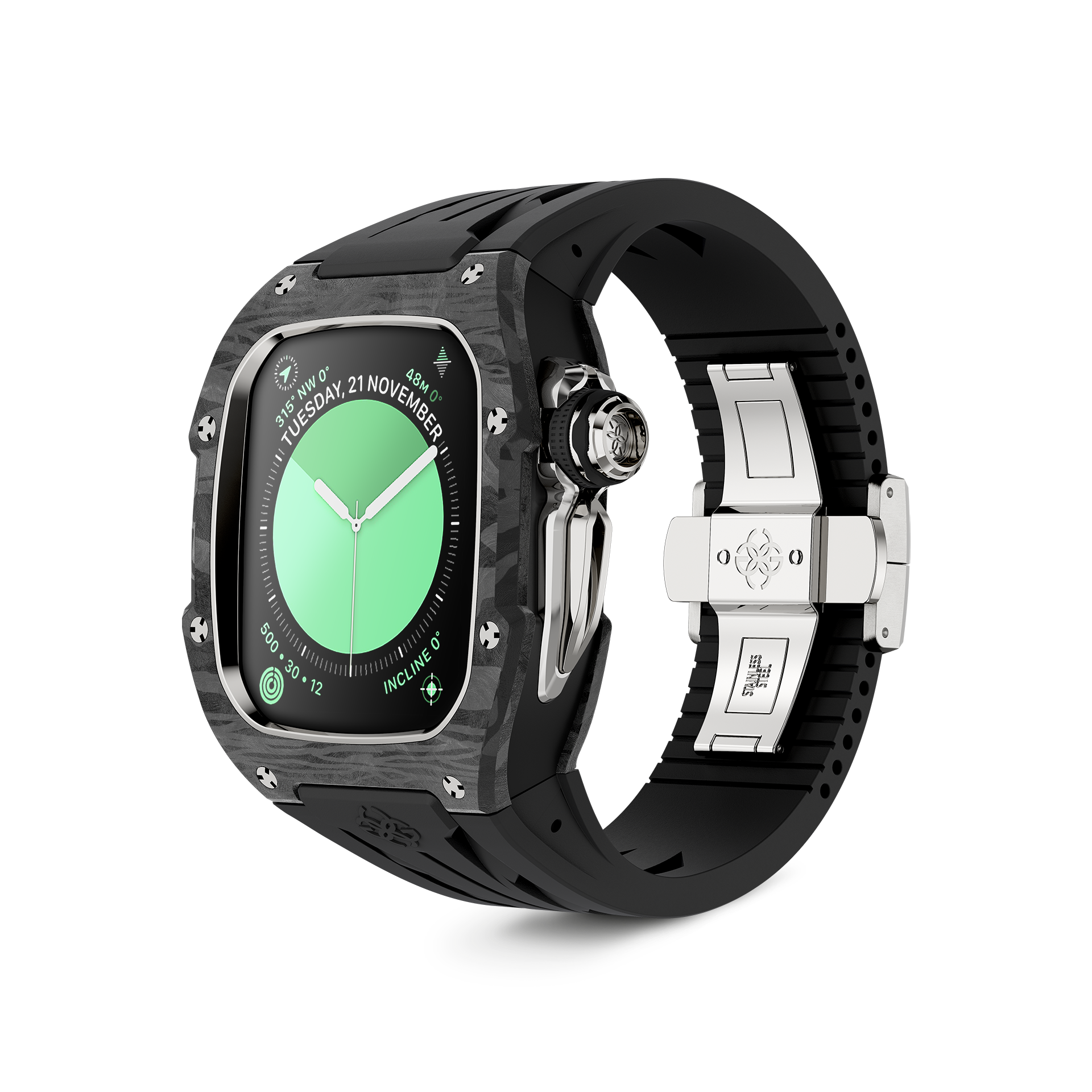 골든컨셉 애플워치 케이스 RSCIII 46mm 실버 카본 (SILVER CARBON) - 메인 이미지