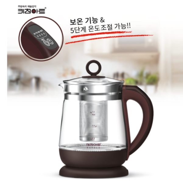 보온 전기 포트 주전자 커피 포트기 내열 유리 전기 포트