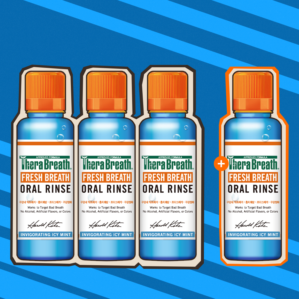 3+1 테라브레스 안매운 미니가글 150ml 4병 아이시민트 휴대용 구취제거제 제품 이미지