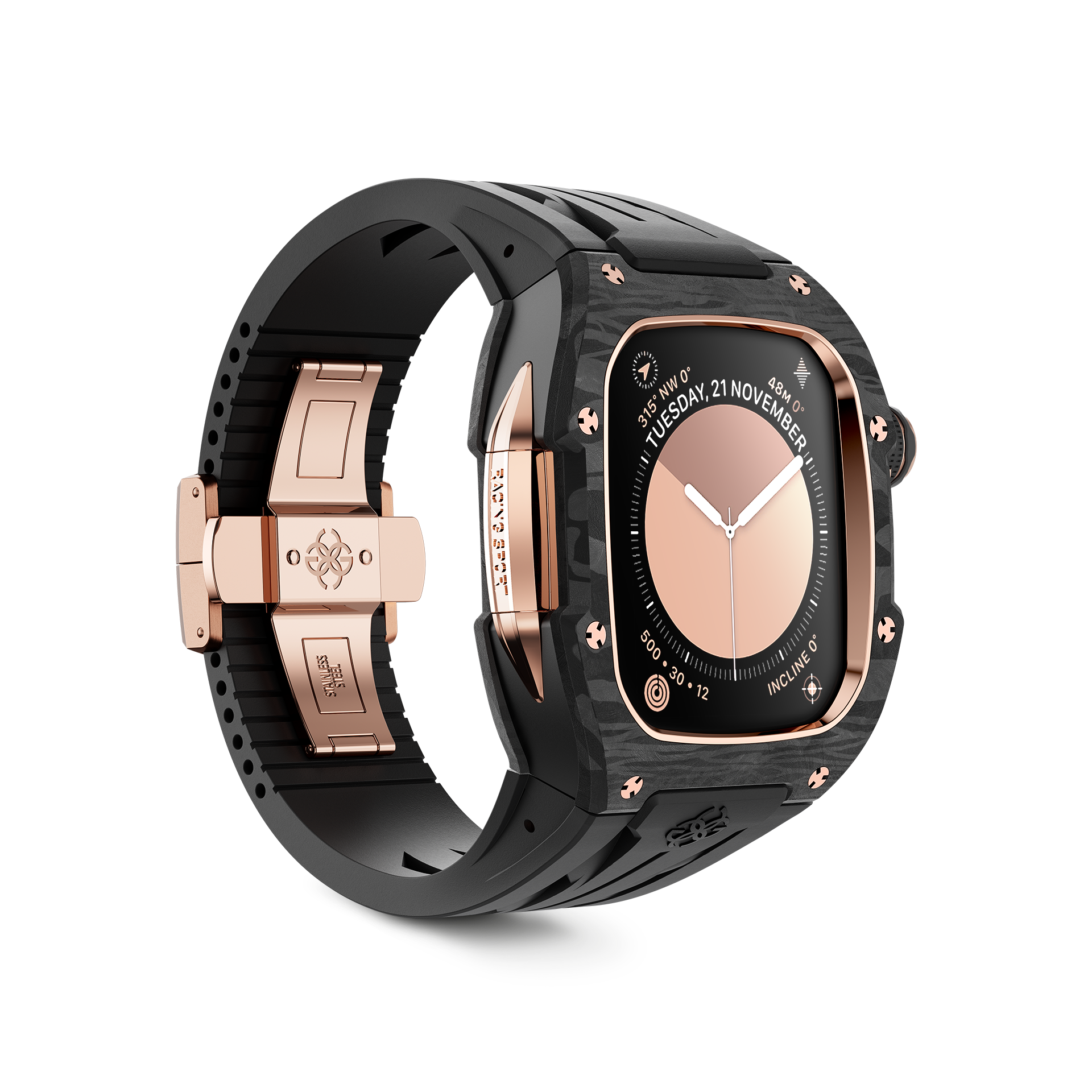 골든컨셉 애플워치 케이스 RSCIII 46mm 로즈골드 카본 (ROSE GOLD CARBON) - 상세 이미지 5