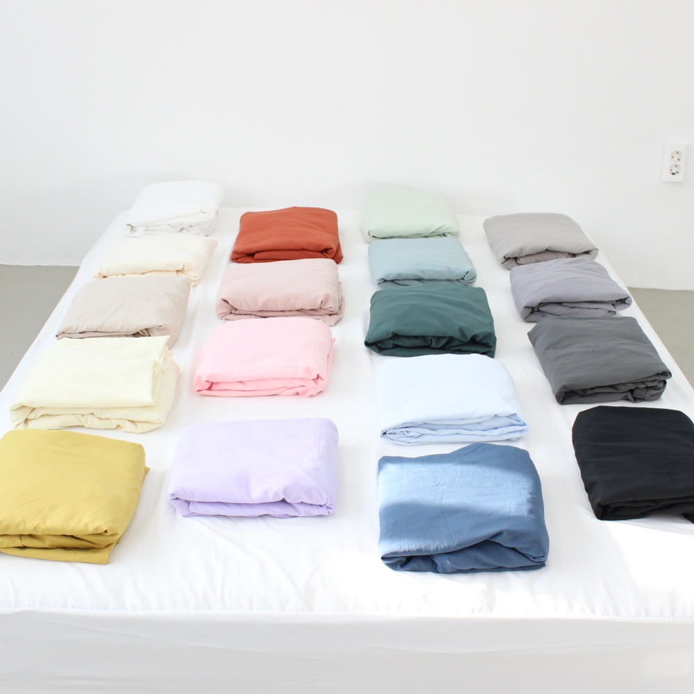 부드러운 아멜리 워싱 사계절 매트리스커버 파스텔 라일락, S(싱글)