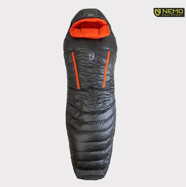 니모 리프 15 EP 백패킹 침낭 캠핑 다운 침낭 롱, 다크그레이