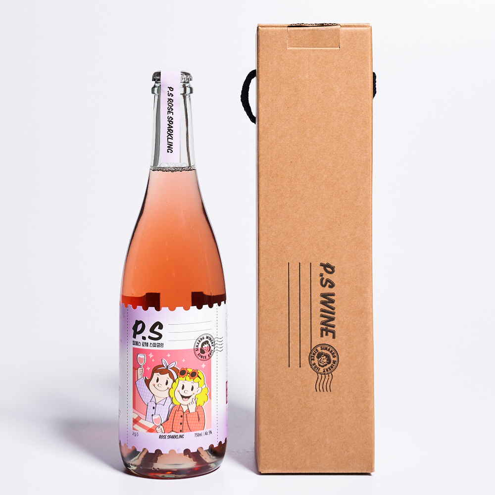 시나브로 피에스 로제 스파클링 와인 5도 750ml - 메인 이미지