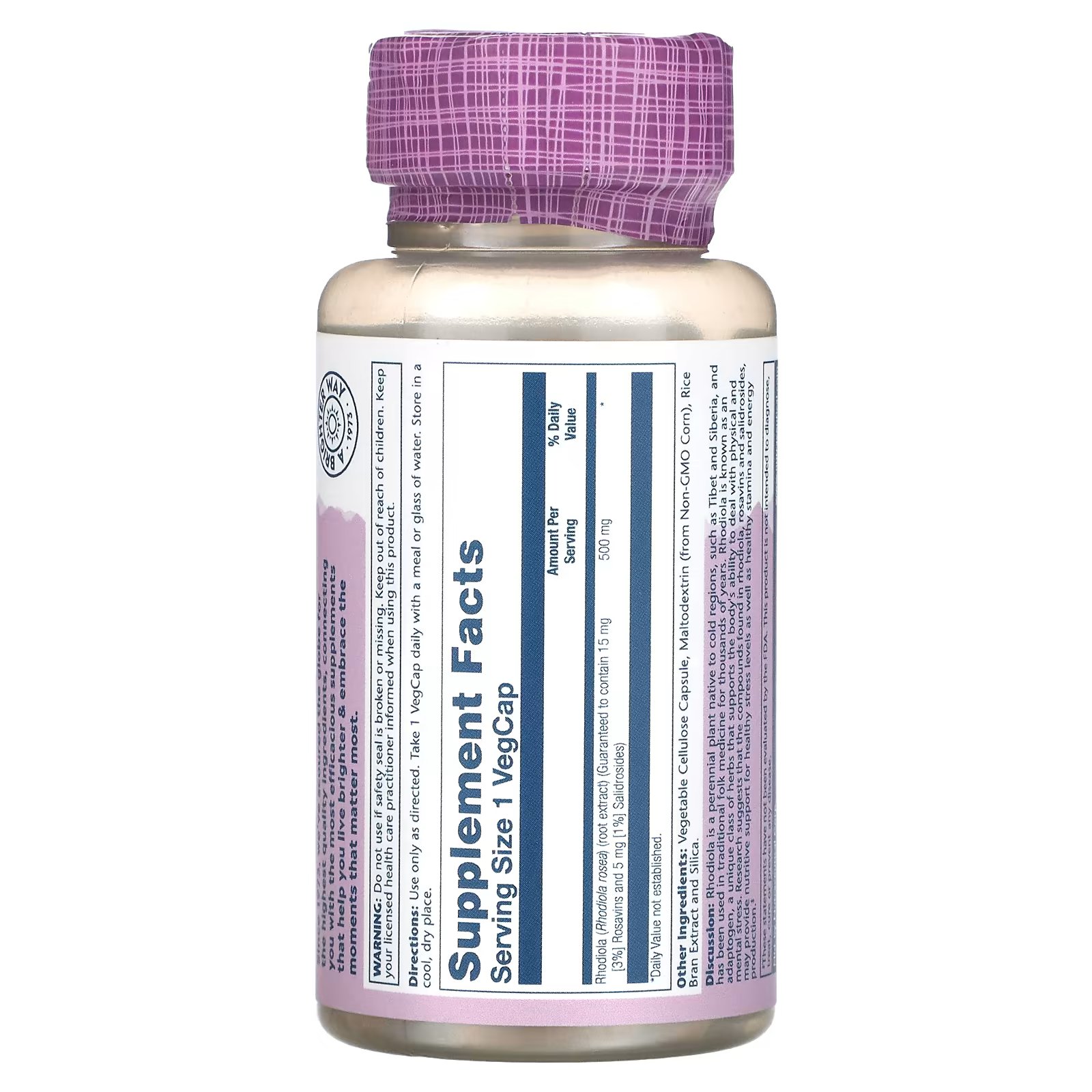 솔라레이 바이탈 추출물 슈퍼 로디올라 500mg 60캡슐 X3병 - 상세 이미지 2