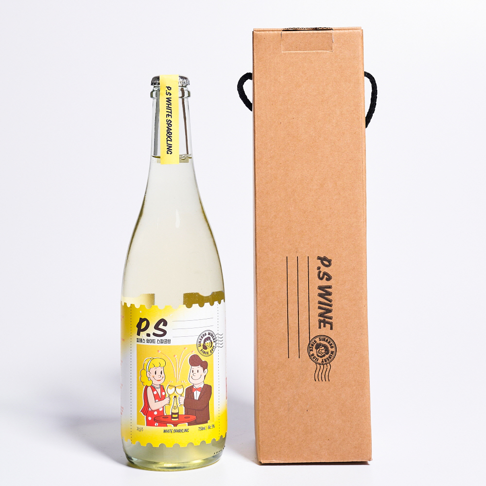 시나브로 피에스 화이트 스파클링 와인 5도 750ml - 메인 이미지